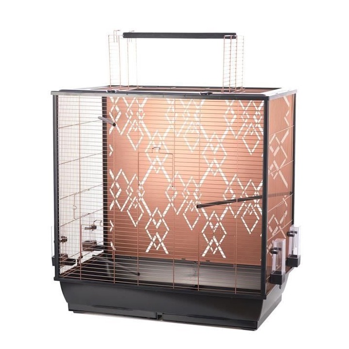 DUVO+ Cage Copper Alix 78 x 48 x 81,5 cm - 9,18 kg - Noir et cuivre -