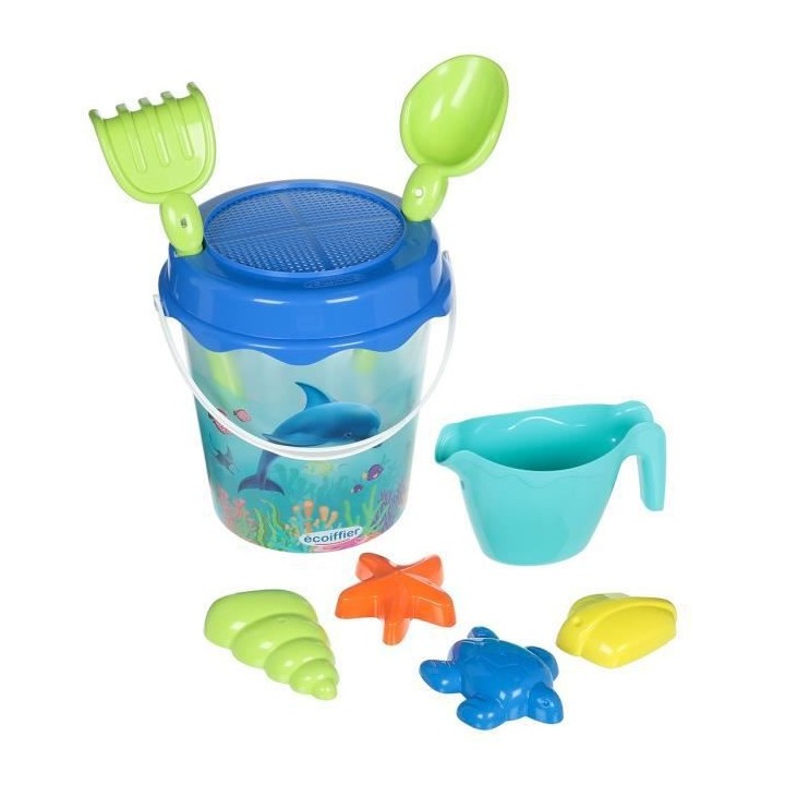 Ecoiffier Seau garni décor dauphin 21 cm 809