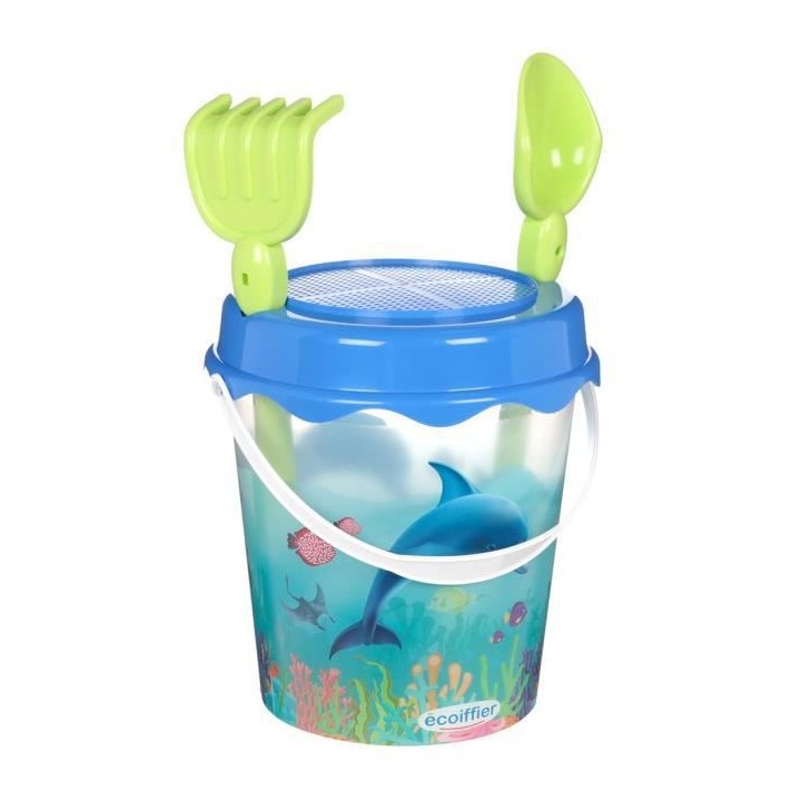 Ecoiffier Seau garni décor dauphin 21 cm 809