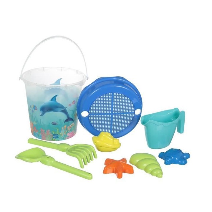 Ecoiffier Seau garni décor dauphin 21 cm 809