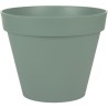 EDA PLASTIQUE - Pot de fleur rond Toscane - Ø 40 x H31 cm - 23 L - Vert laurier