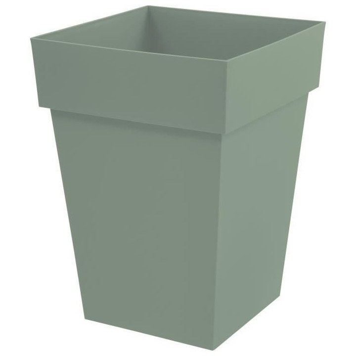 EDA PLASTIQUE - Pot de fleur mi-haut carré Toscane - 39 x 39 x H 53 c