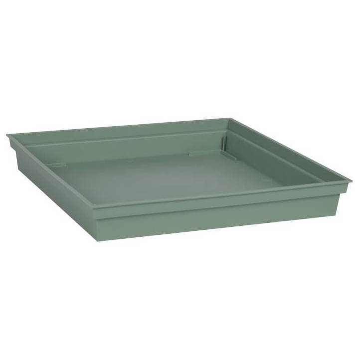 EDA PLASTIQUE - Soucoupe carrée Toscane 26,7 cm - Vert laurier