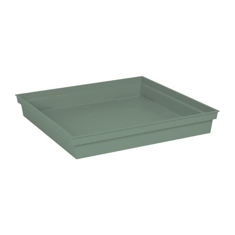 EDA PLASTIQUE - Soucoupe carrée Toscane - 40 cm - Vert laurier