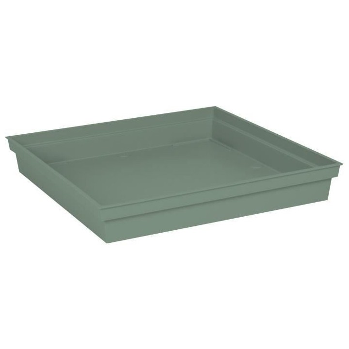 EDA PLASTIQUE - Soucoupe carrée Toscane - 40 cm - Vert laurier
