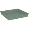 EDA PLASTIQUE - Soucoupe carrée Toscane - 40 cm - Vert laurier