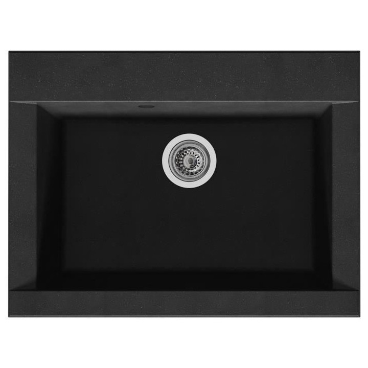 STRADOUR Evier cuisine a encastrer 1 bac sans égouttoir Hexo - Résin