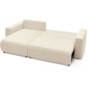 BOBOCHIC - Canape d'angle convertible réversible ELVI - 4 places - 282 x 153 x 95 cm - Creme