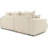 BOBOCHIC - Canape d'angle convertible réversible ELVI - 4 places - 282 x 153 x 95 cm - Creme