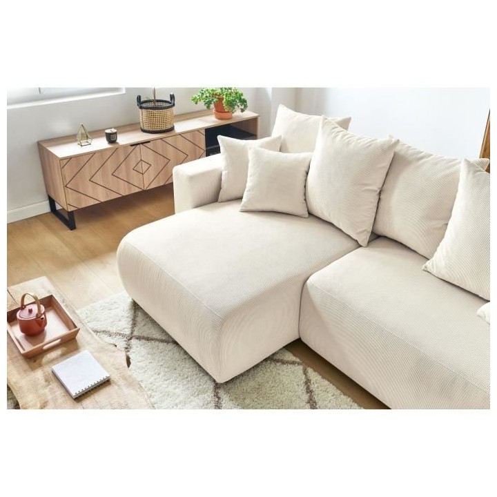 BOBOCHIC - Canape d'angle convertible réversible ELVI - 4 places - 28