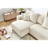 BOBOCHIC - Canape d'angle convertible réversible ELVI - 4 places - 282 x 153 x 95 cm - Creme