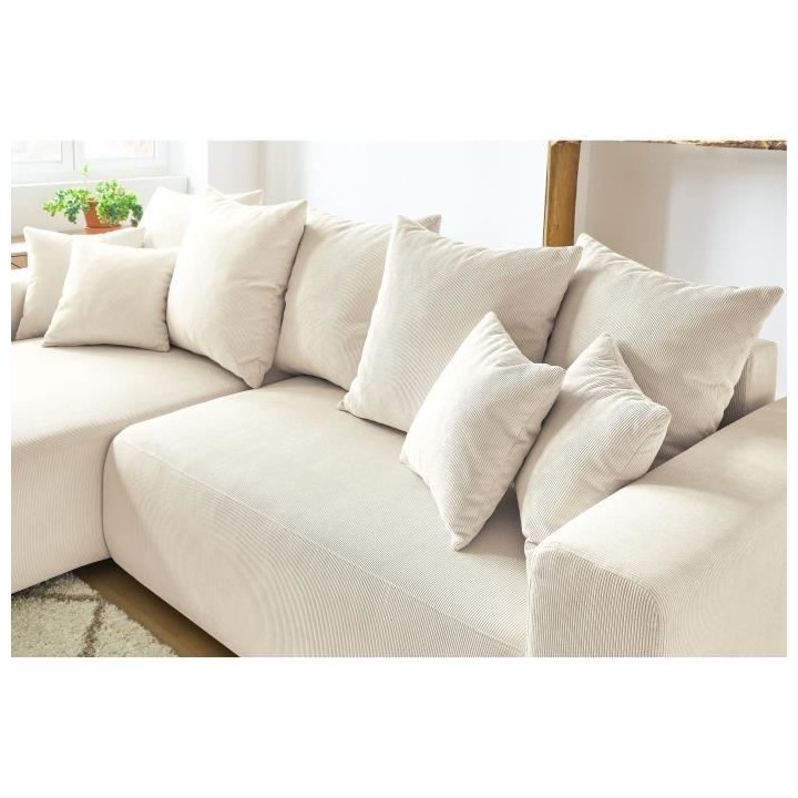 BOBOCHIC - Canape d'angle convertible réversible ELVI - 4 places - 28