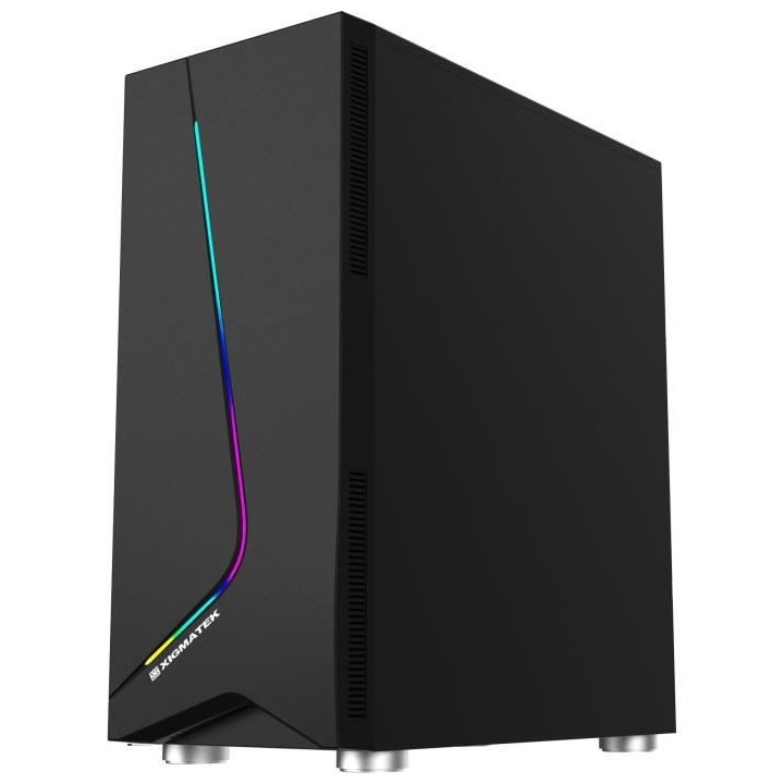 XIGMATEK BOITIER PC Eros - Moyen Tour - Noir - Verre trempé - Format