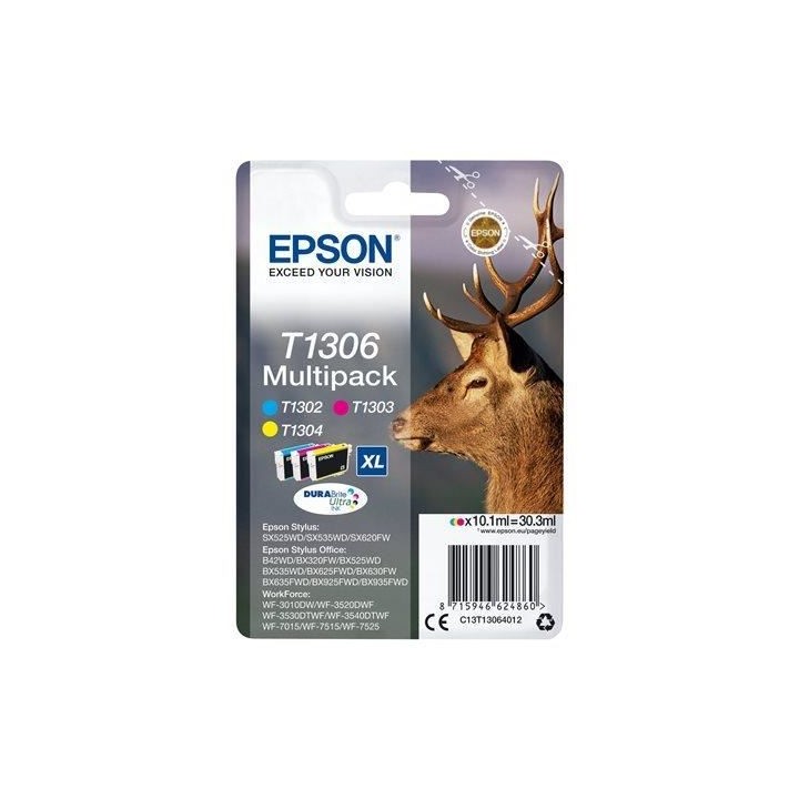 EPSON Multipack T1306 - Cerf - Cyan, Magenta, Jaune (C13T13064012)