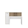 Bureau gauche droite ERIADU - Décor Blanc mat et chene sonoma - L 158 x P 60 x H 116 cm