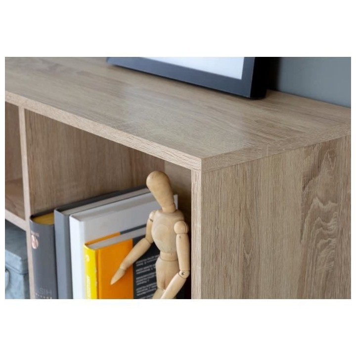 Bureau gauche droite ERIADU - Décor Blanc mat et chene sonoma - L 158