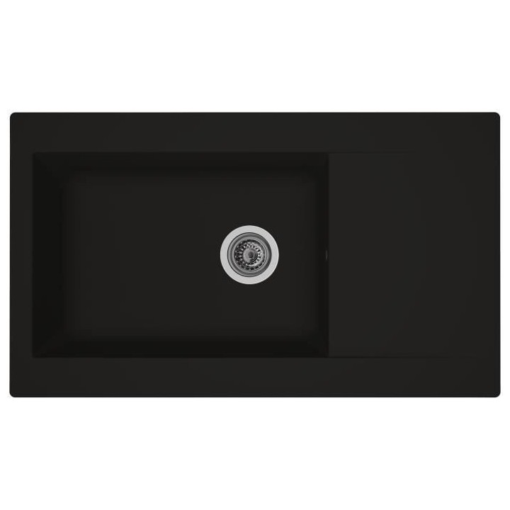 STRADOUR Evier cuisine a encastrer 1 grand bac + 1 égouttoir Einna -