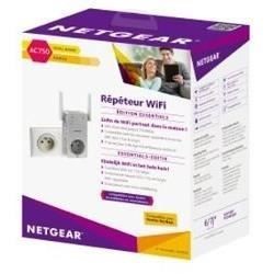 NETGEAR Répéteur WiFi EX3800 AC750, WiFi Booster, Prise de Courant Intégrée, Compatible toutes Box