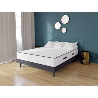 KIOTA Ensemble Matelas + Sommier - 160x200cm - Mousse et Latex - 29 cm