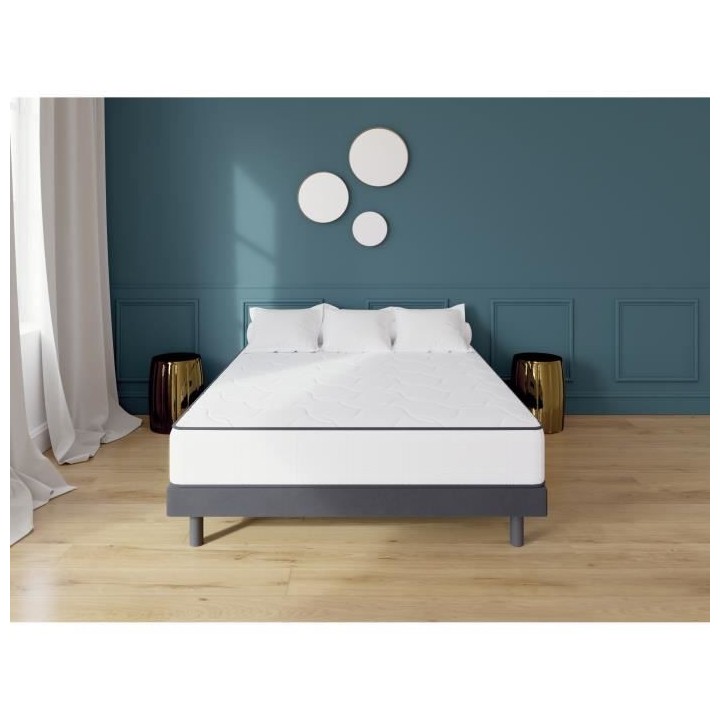 KIOTA Ensemble Matelas + Sommier - 160x200cm - Mousse et Latex - 29 cm