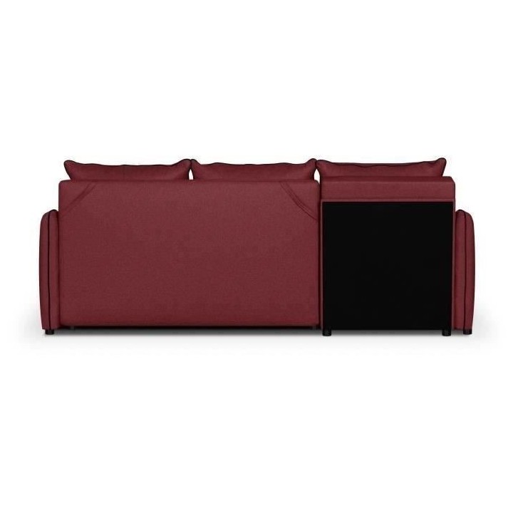Canapé d'angle 4 places convertible réversible + coffre - Tissu bord