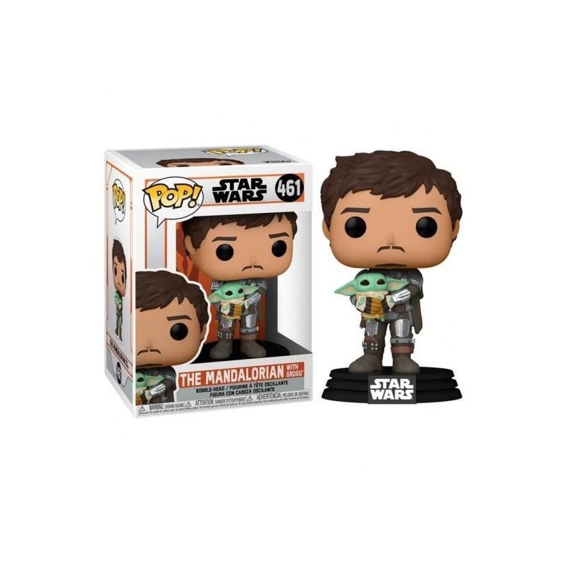 Figurine Funko Pop! Star Wars: Mandalorian - Mando Holding Child