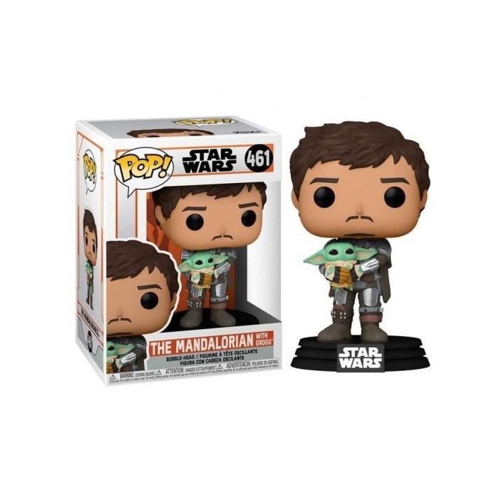 Figurine Funko Pop! Star Wars: Mandalorian - Mando Holding Child