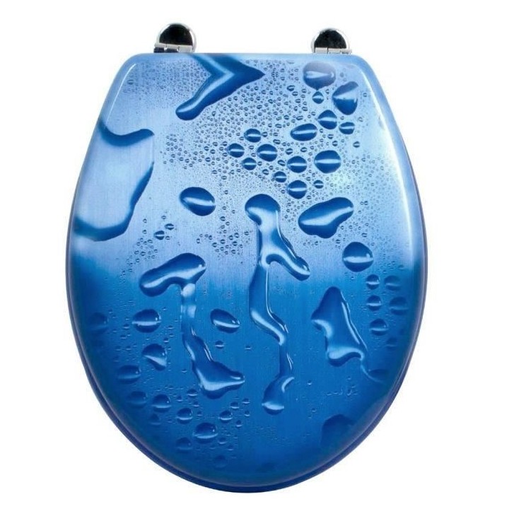 FRANDIS Abattant WC décoratif Gouttes bleu