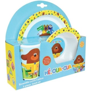 HE OUA OUA Ensemble repas pour enfant : une assiette ø 22 cm, un bol