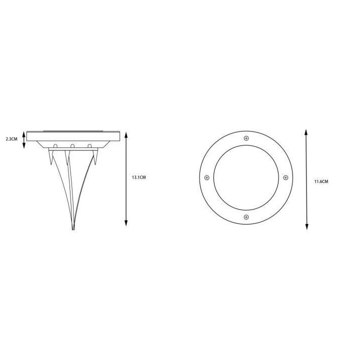 GALIX Lot de 3 spots encastrables a énergie solaire en inox