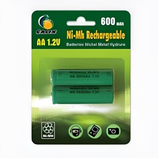 GALIX Lot de 2 piles rechargeables Ni-Mh LR06/AA - 1,2 Volts - 600 mAh