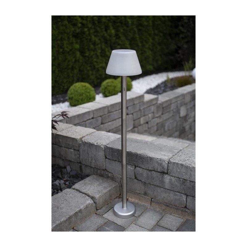 GALIX Lampadaire solaire tres éclairant - 100 Lm - H 102,5-75-46 x Ø 20 cm