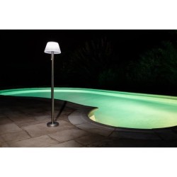 GALIX Lampadaire solaire tres éclairant - 100 Lm - H 102,5-75-46 x Ø 20 cm