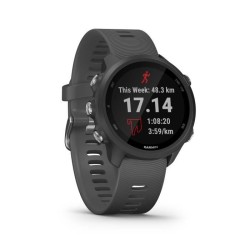 Garmin Forerunner 245 - Noire - Montre GPS connectée pour la course avec fonctions d'entraînement avancées - Bracelet Gris fo