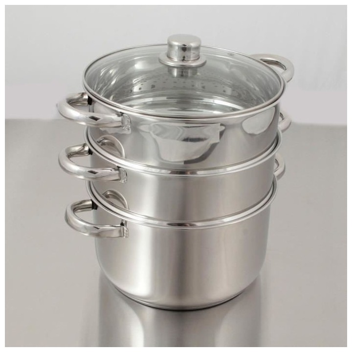 CREALYS Cuit vapeur inox 3 niveaux