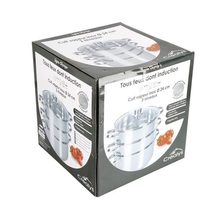 CREALYS Cuit vapeur inox 3 niveaux