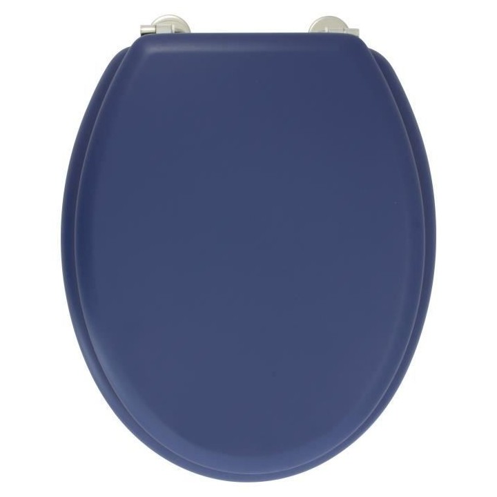 GELCO DESIGN Abattant WC Dolce - Charnieres inox - Bois moulé - Bleu