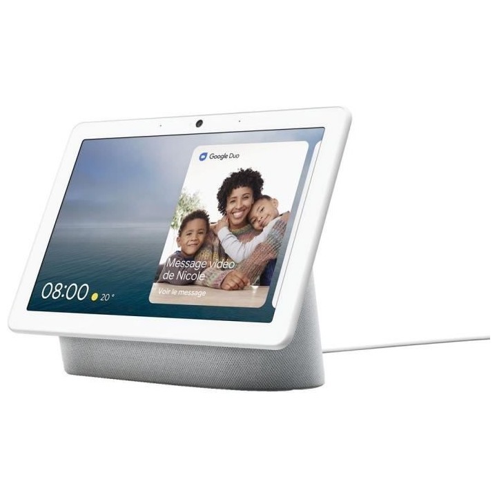 GOOGLE Nest Hub Max - Enceinte connectée - Gris clair