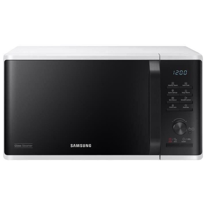 Micro-ondes solo 23L - SAMSUNG - MS23K3555EW - Blanc - Contrôle élec