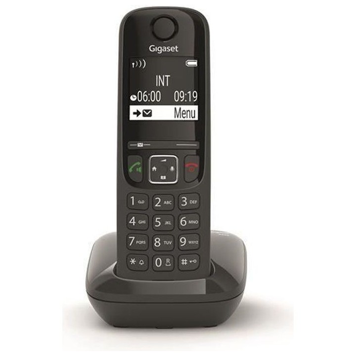 GIGASET Téléphone Fixe AS690 Noir