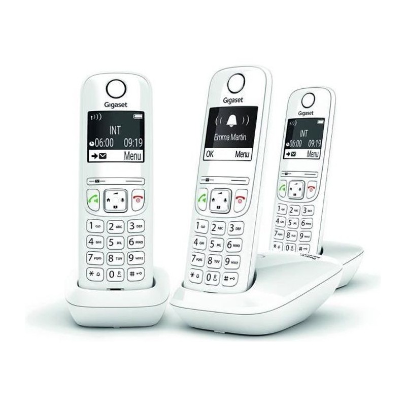 GIGASET Téléphone Fixe AS690 Trio Blanc