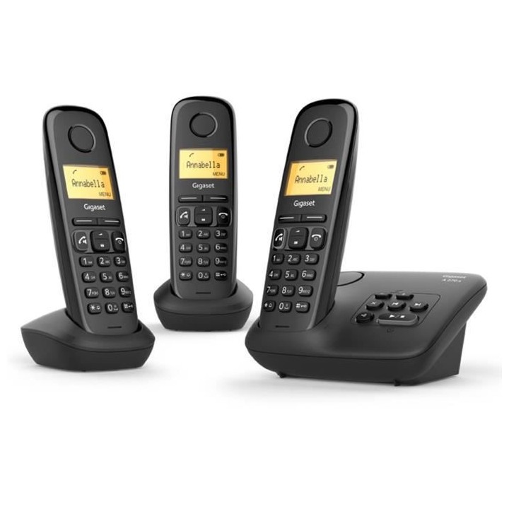 Gigaset A270 A Trio Noir avec répondeur
