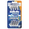 Gillette Sensor3 Comfort Rasoir Jetable Pour Homme, x8