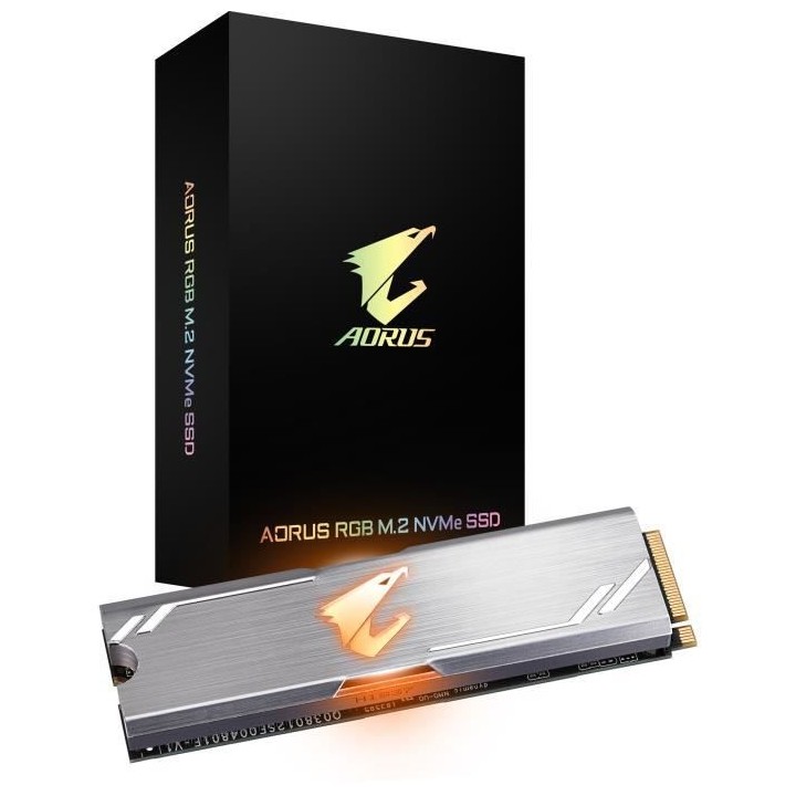 GIGABYTE - SSD Interne - Aorus RGB - 256Go - M.2 NVMe (GP-ASM2NE2256GT