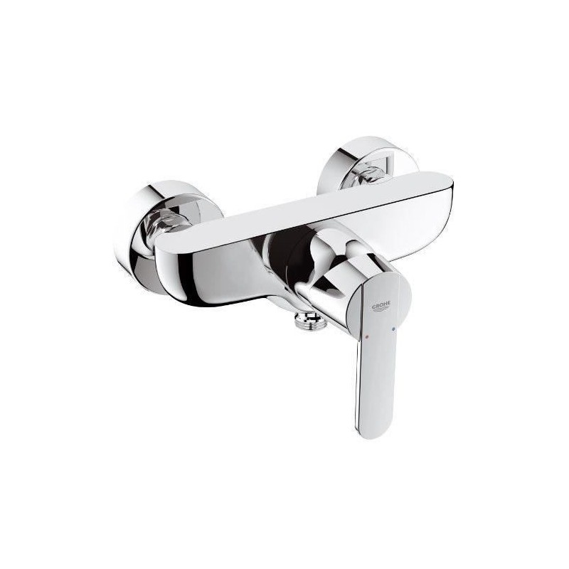 GROHE Mitigeur monocommande bain douche Get, montage mural, raccord fileté pour flexible en 1/2, rosaces métal incluses, 32888