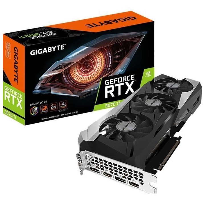 GIGABYTE - Carte Graphique GeForce RTX 3070 Ti GAMING OC - 8Go LHR (GV