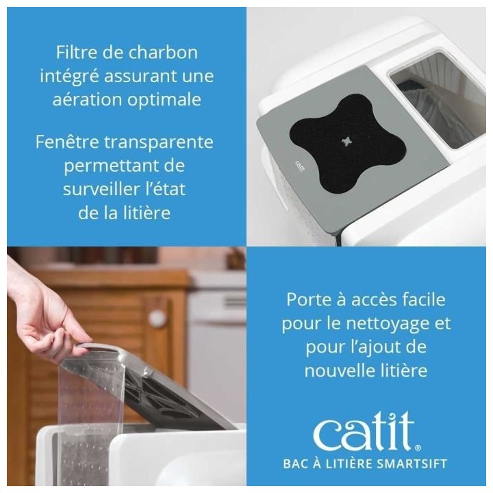 CATIT Maison de toilette Smartsift - Systeme de ramassage