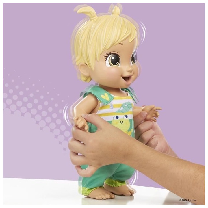 BABY ALIVE - Bébé sautille avec + de 25 effets sonores, tenue de gre
