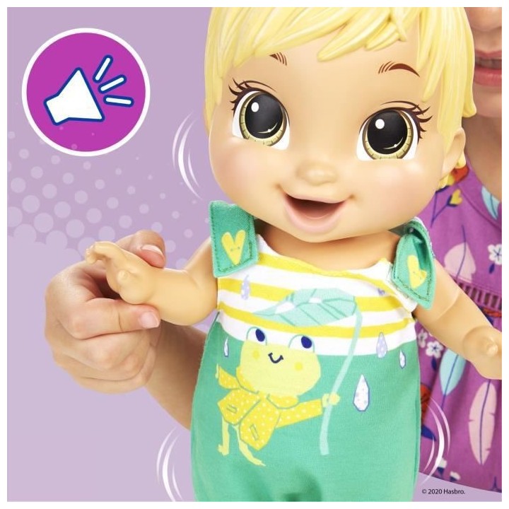 BABY ALIVE - Bébé sautille avec + de 25 effets sonores, tenue de gre