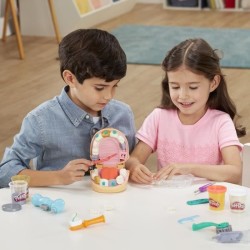 Play-Doh Cabinet dentaire pour enfants avec 8 Pots de pâte a modeler atoxique aux couleurs assorties - des 3 ans